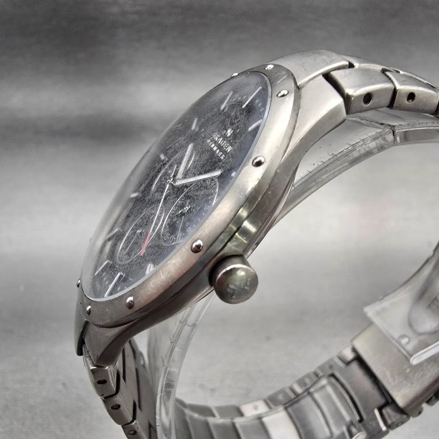 Skagen Classic Links Titanium Watch Men 40mm Gray Dial 596XLTXM New Battery2