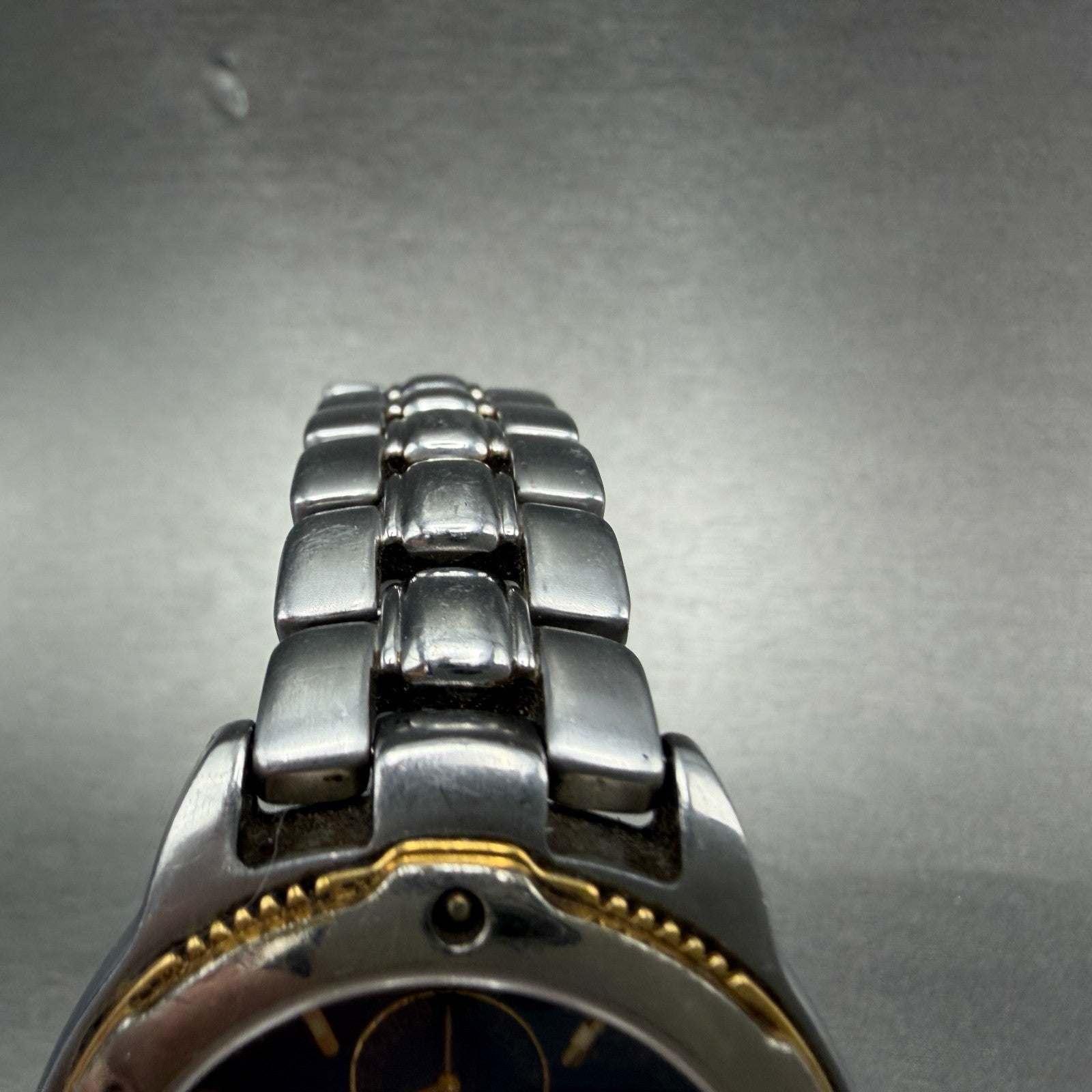 Citizen Fleuve Triple Calendar  Moonphase Watch Men 36mm Blue Dial Silver Runs5