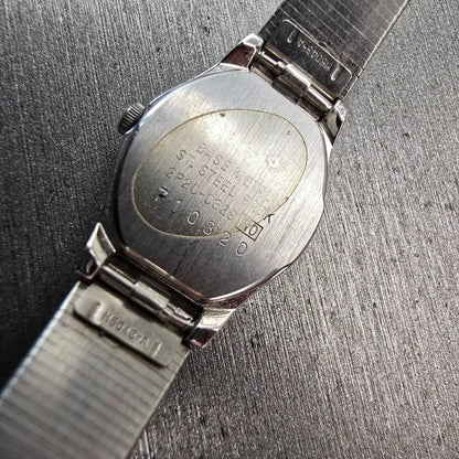 Seiko Watch Women 17mm Silver Dial Silver Tone Round 2P20-0329 New Battery VTG10