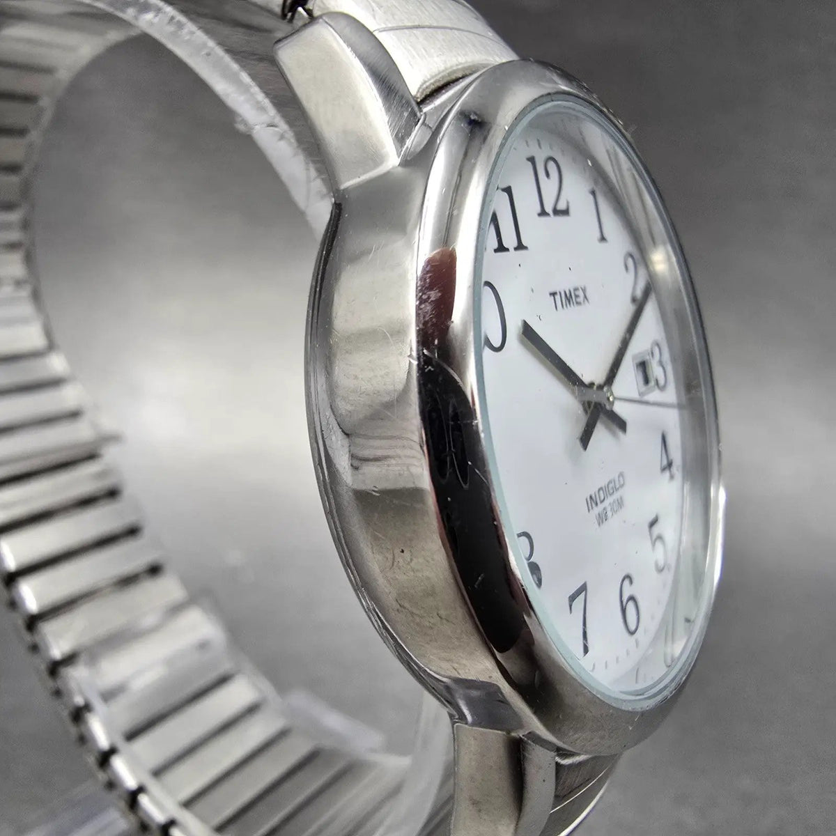 Timex Easy Reader Watch Men 35mm White Dial Silver Round T2H451 New Battery3