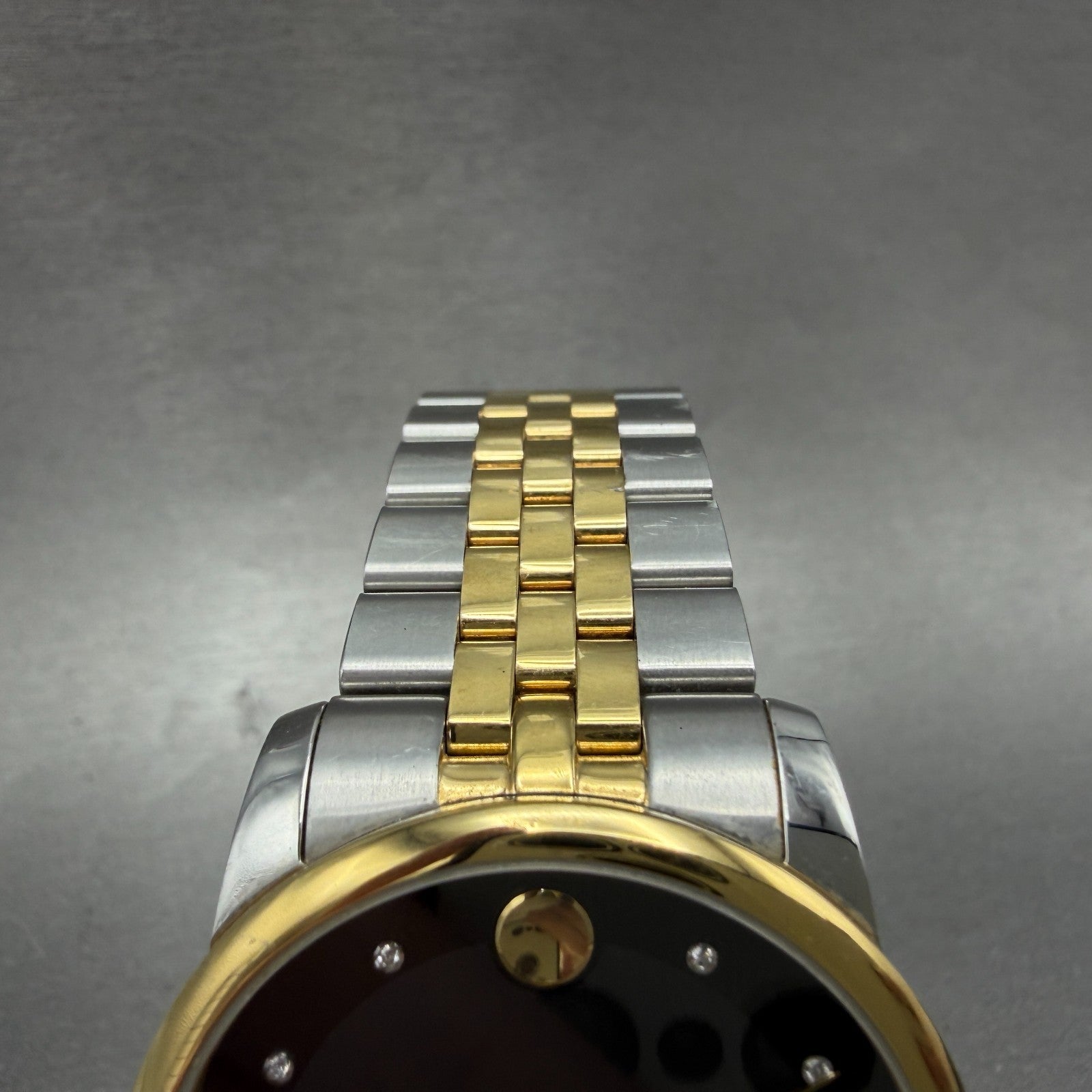 Movado Muesem Watch Men 40mm Black Dial Two Tone Round 0606879 New Battery5
