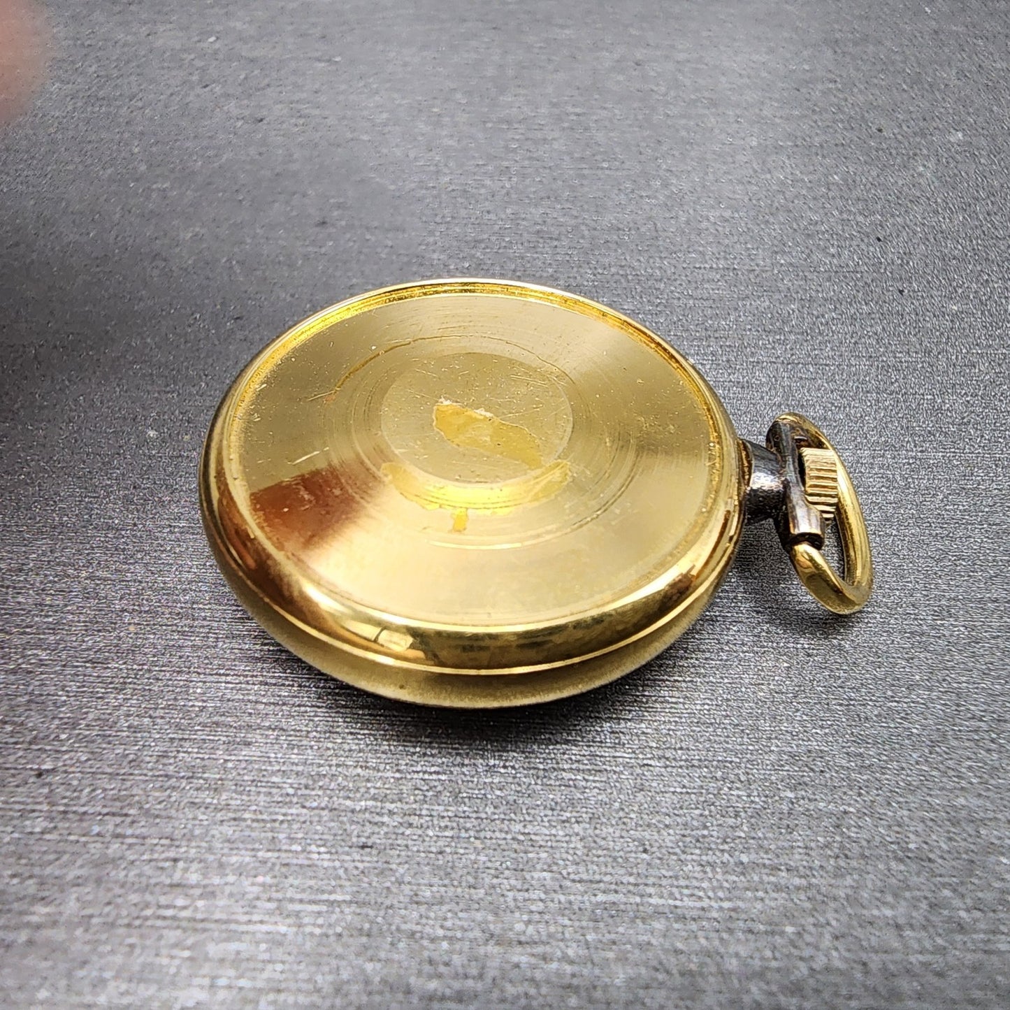 Citizen Pendant Watch Women 29mm Gold Dial Gold Tone Manual Wind Round Runs6