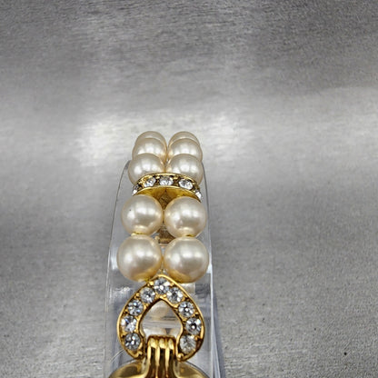 Avon Watch Women 18mm Silver Dial Gold Tone Oval Crystal Accents New Battery4