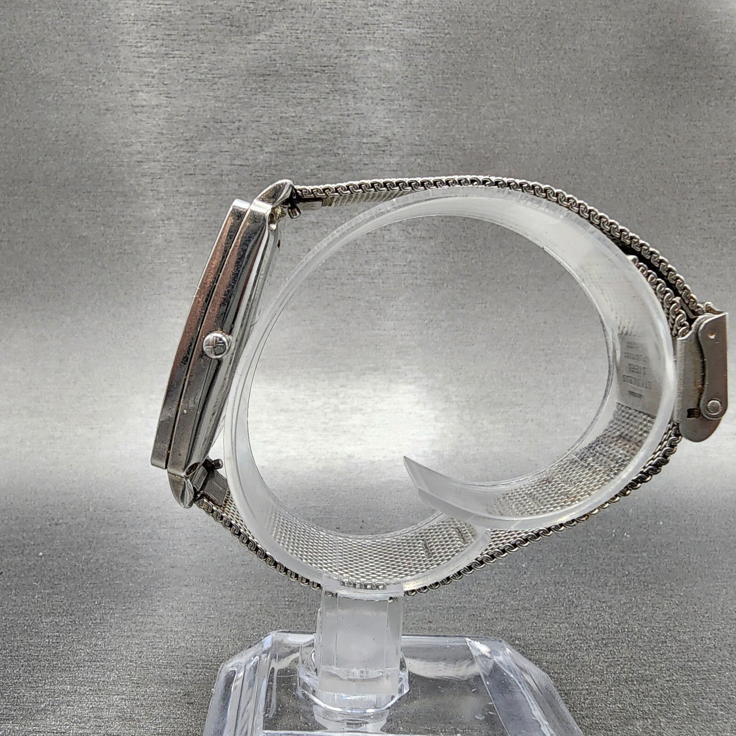 Skagen Hagen Tank Watch Men 22mm Silver Dial Stainless Steel Rectangle New Batt6