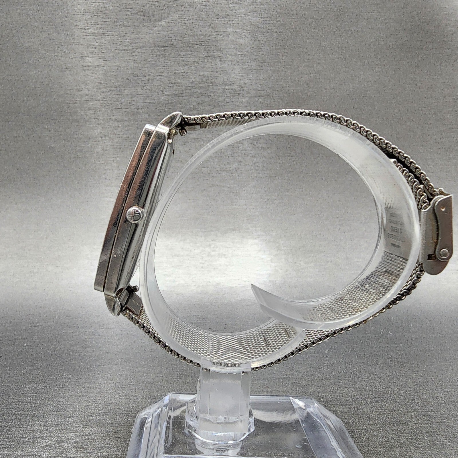 Skagen Hagen Tank Watch Men 22mm Silver Dial Stainless Steel Rectangle New Batt6