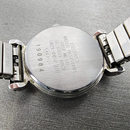 Seiko Watch Women 27mm White Dial Silver Tone Round 4N210052 New Battery9
