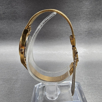 Citizen CQ Watch Women 17mm Champagne Dial Gold 5930-S10387 New Battery JP36
