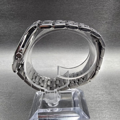 Seiko Watch Men 35mm Silver Dial Silver Tone Round 7N01-0DM0 New Battery  JDM F6