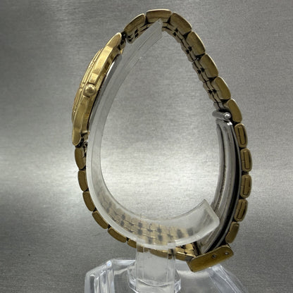 Seiko Watch Women 28mm White Dial Gold Tone Date Round 7N89-6A20 New Battery6