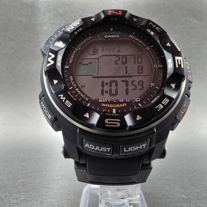 Casio Protek PRW-2500 Watch Men 51mm Digital Black triple Senor Alarm Works JP235