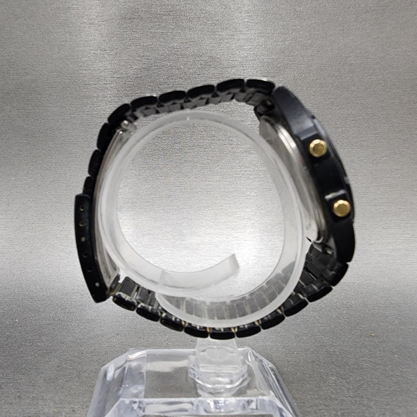 Pulsar Analog Digital Watch Men 37mm Black Dial Black Tone Round V0419040 PARTS9