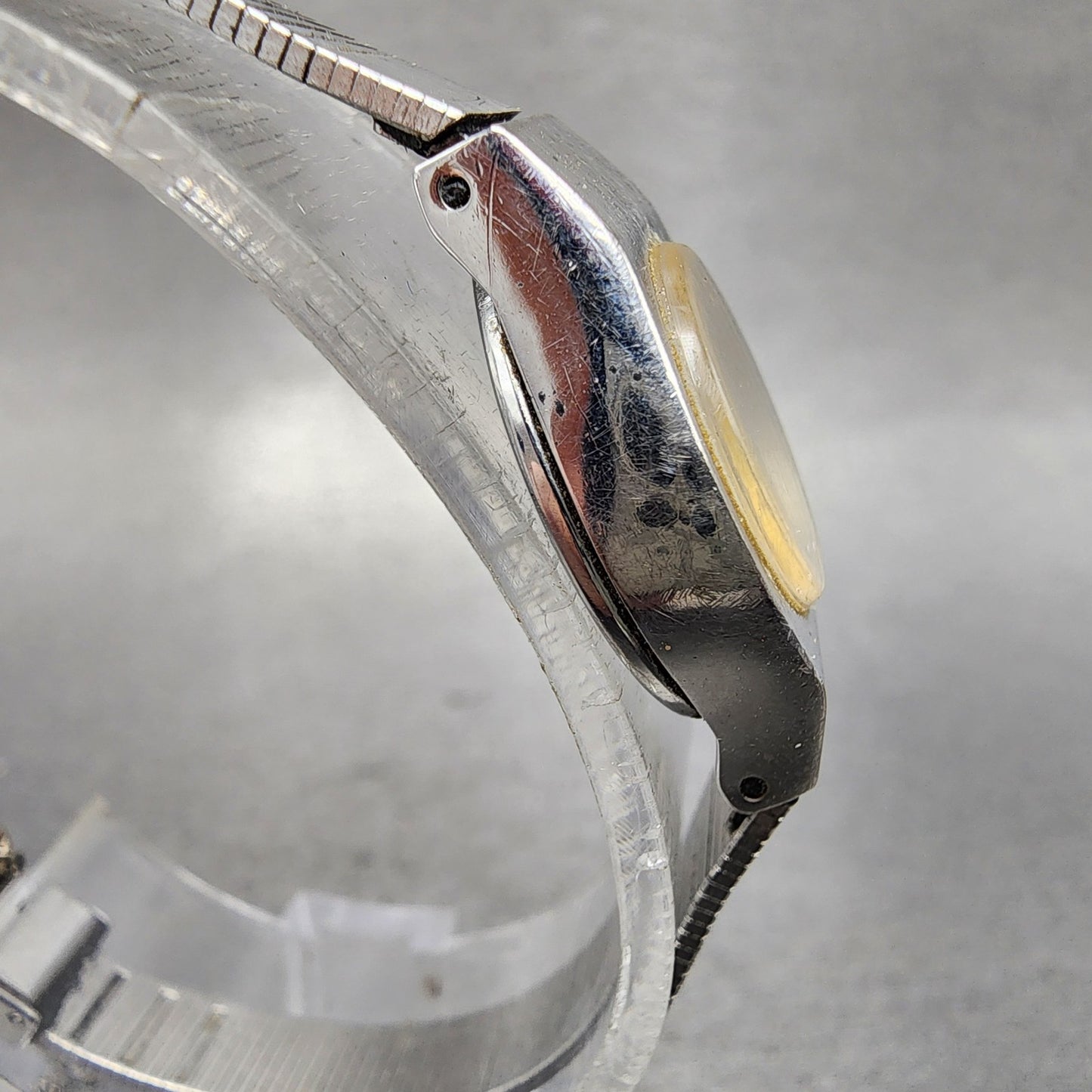 Seiko Watch Women 16mm White Dial Silver Tone Round 54200029 New Battery VTG3