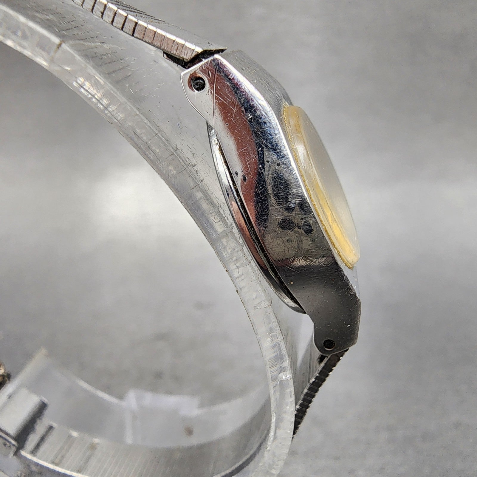 Seiko Watch Women 16mm White Dial Silver Tone Round 54200029 New Battery VTG3