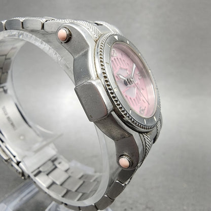 Bulova Harley Davidson Watch Women 28mm Pink Dial Silver Tone 76L144 New Battery3