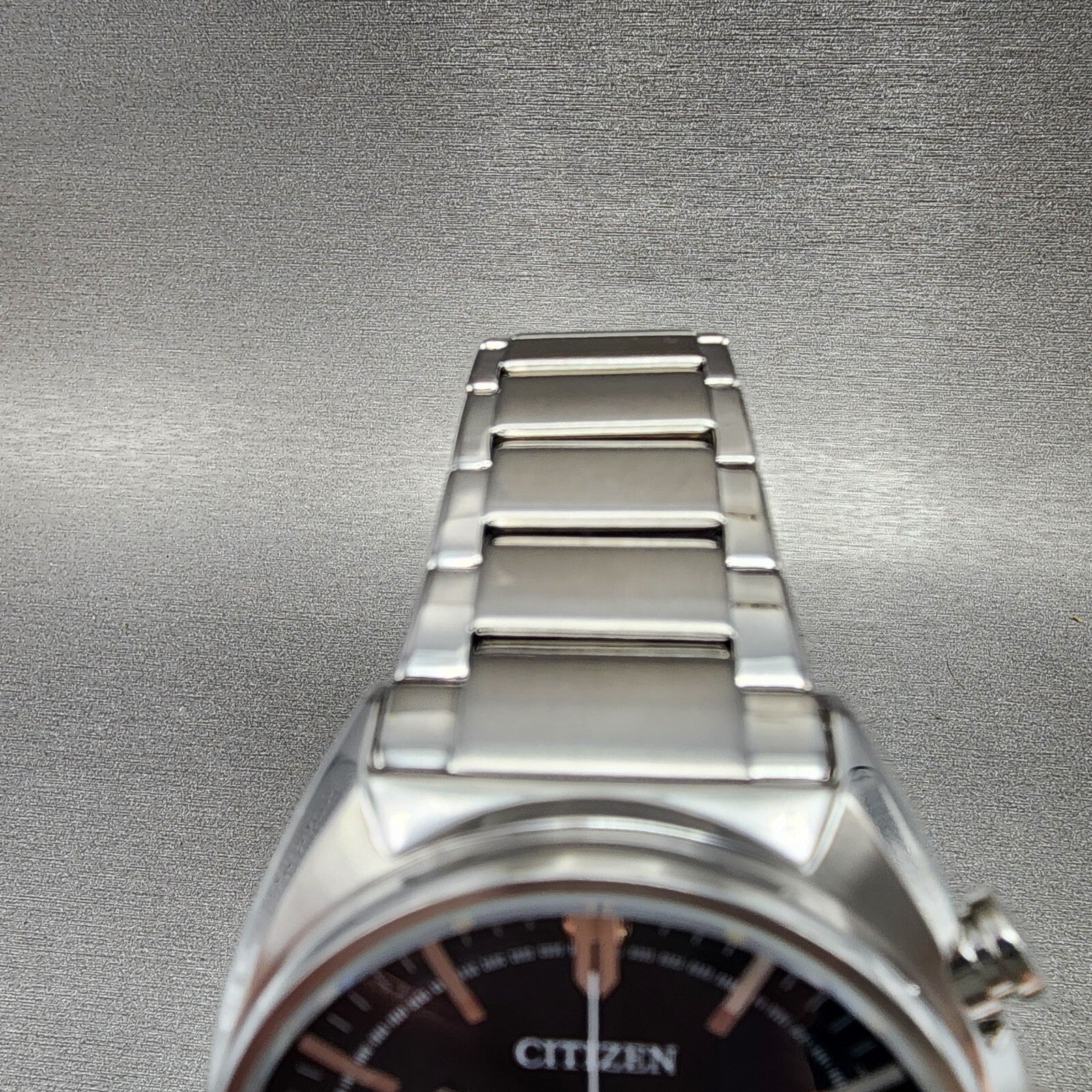 Citizen EcoDrive Chronograph Watch Men 45mm Blue Dial Steel Date CA428886L A124