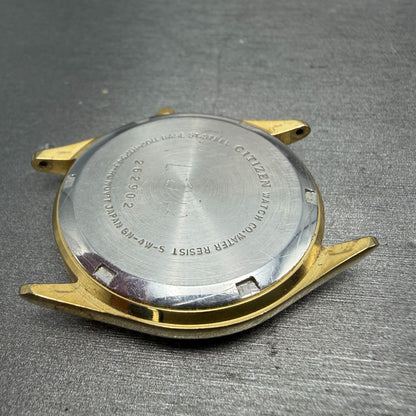 Citizen CQ President Watch Men 35mm Champagne Dial Gold Tone Daydate PARTS10