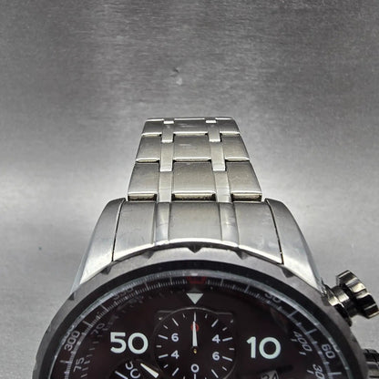 Invicta Aviator Chronograph Watch Men 49mm Black Dial Steel Date 17204 New Batt4