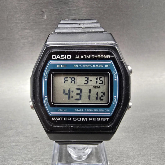 Casio W-26B Watch Men 37mm Black Alarm Chronograph Digital New Battery Vintage0