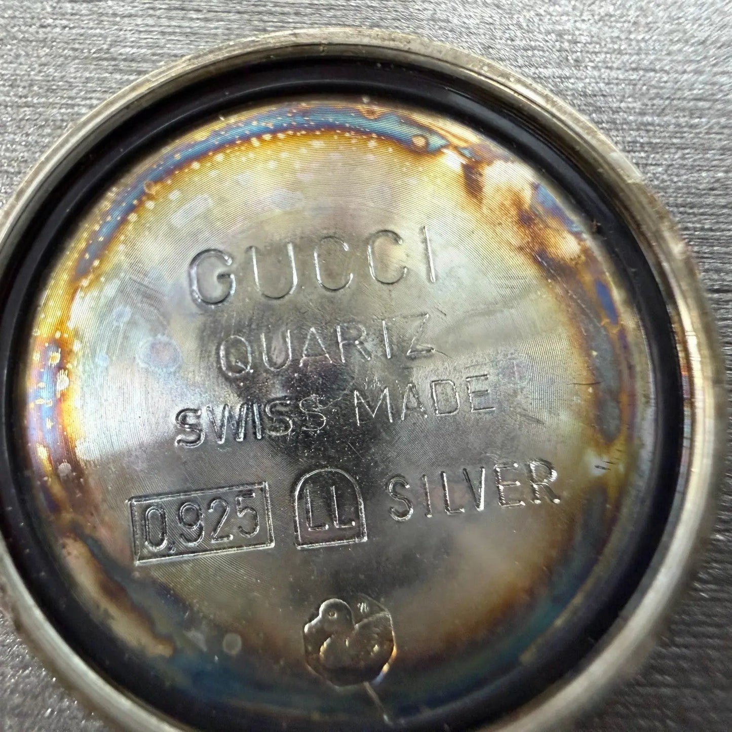 Gucci Watch Women 20mm Blue Dial Sterling Silver Round 2900 New Battery Vintage12