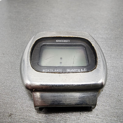 Seiko Digital Watch Men 37mm LCD Steel Round 0532-5029 Pie Pieces PARTS