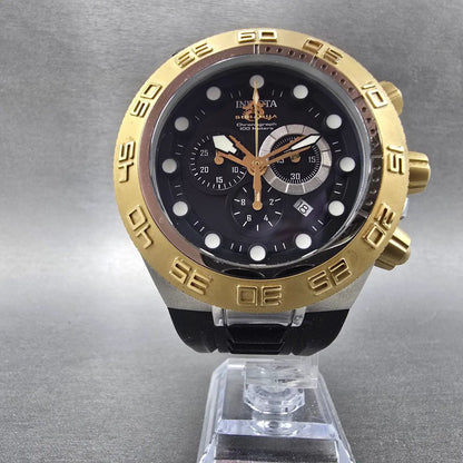 Invicta Sub Aqua Sport Chronograph Watch Men 50mm Black Dial Two Tone NewBat5