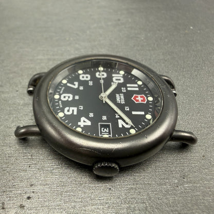 Victorinox Swiss Army Cavalry Watch Men 37mm Black Dial Black Tone PARTS OPT6