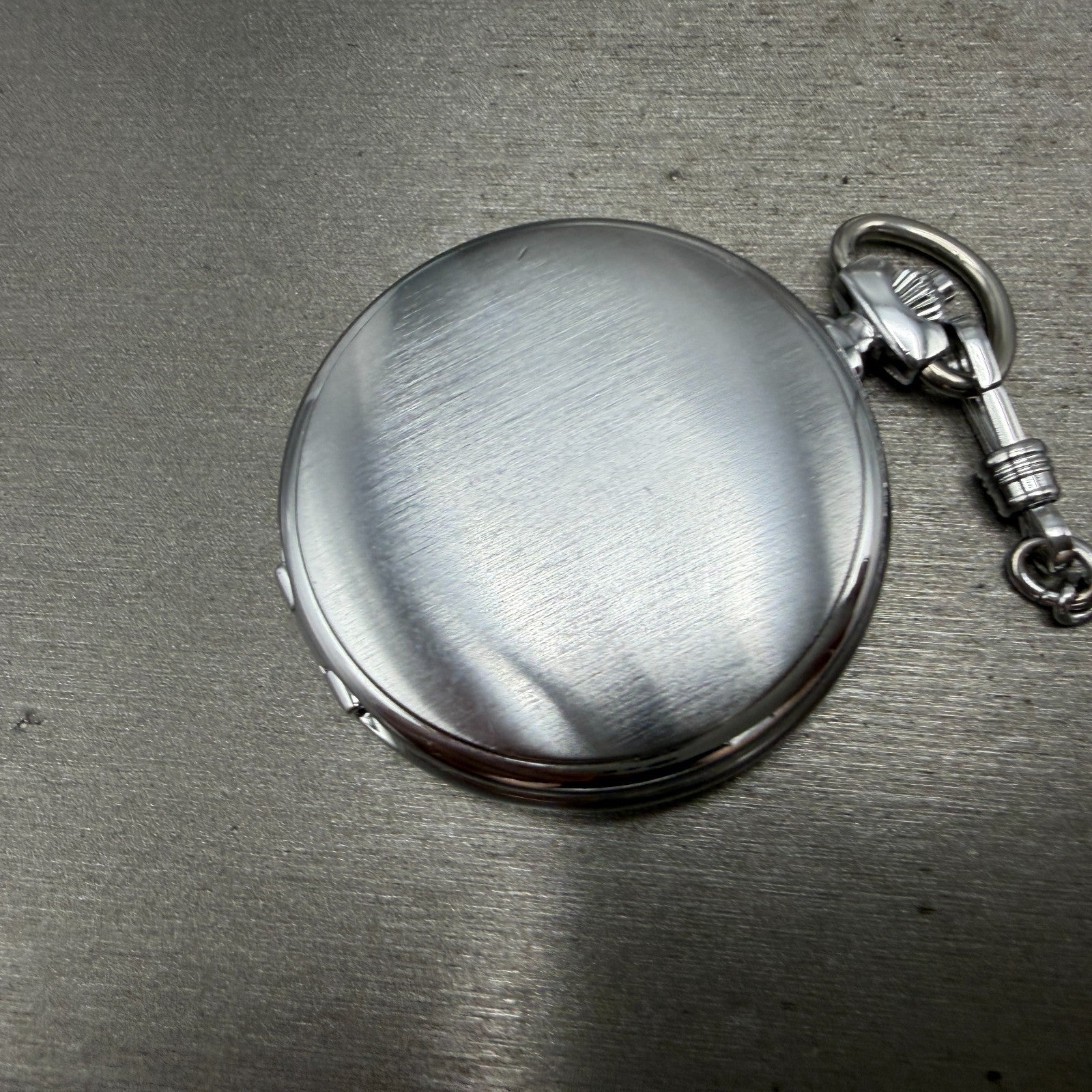 Seiko ALBA Pocket Watch Men 36mm Champagne Dial Silver Tone V721-0A20 New Batt6