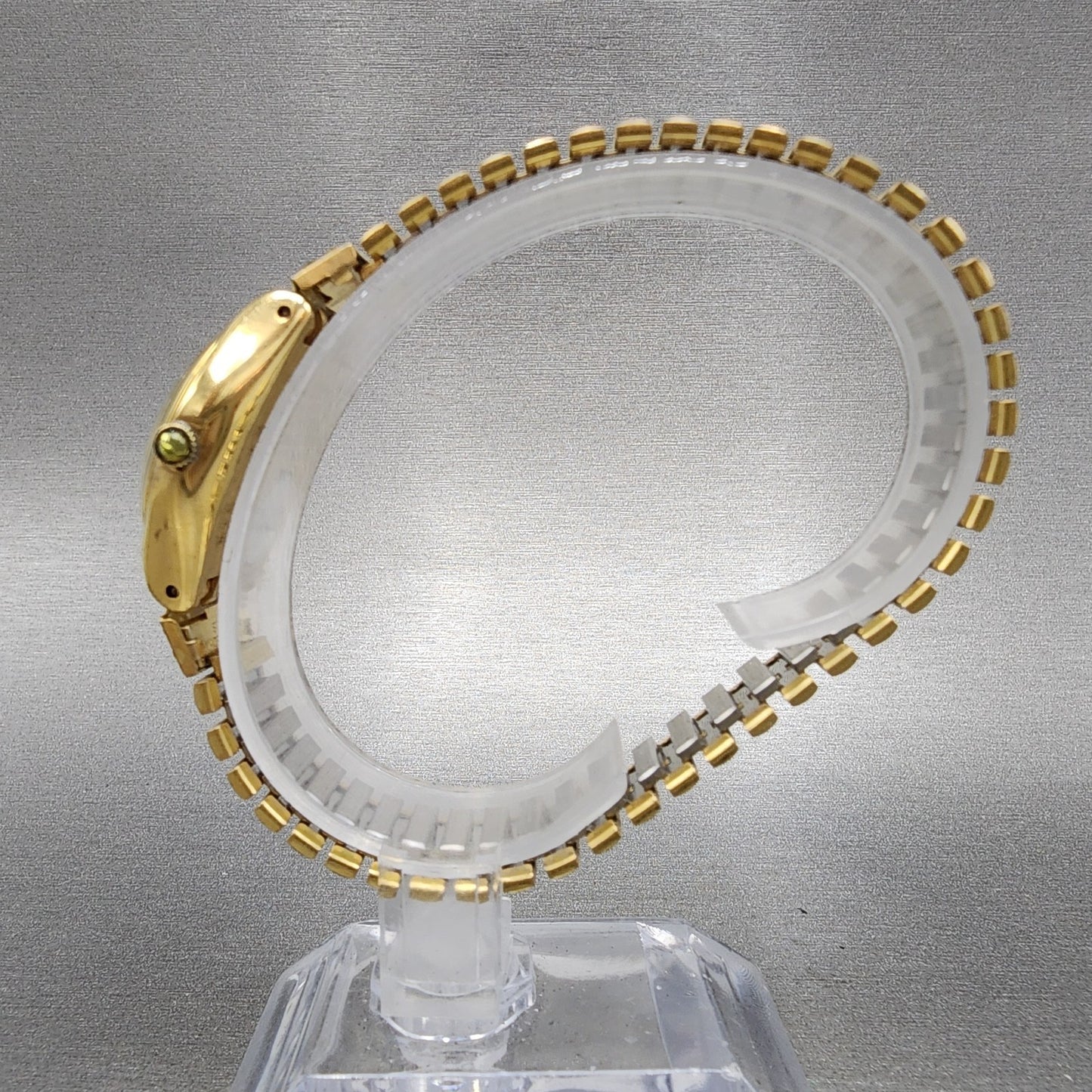 Swatch Irony FLORA Watch Women 25mm Champagne Dial Roes Gold Tone Round New Batt
