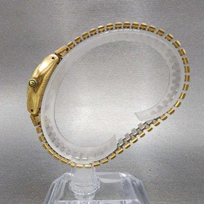 Swatch Irony FLORA Watch Women 25mm Champagne Dial Roes Gold Tone Round New Batt