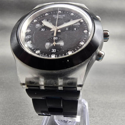 Swatch Irony Diaphane Full Blooded Nigth Watch Men Chrono SVCK4035AG New Battery5
