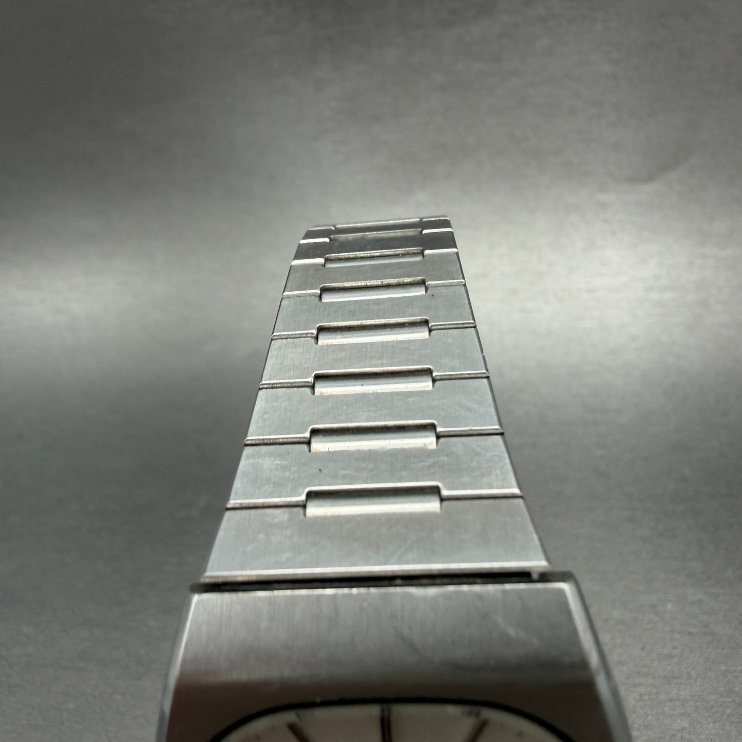 Seiko SQ Watch Men 33mm Silver Dial Silver Tone Daydate Rectangle 6923-5010 PART5