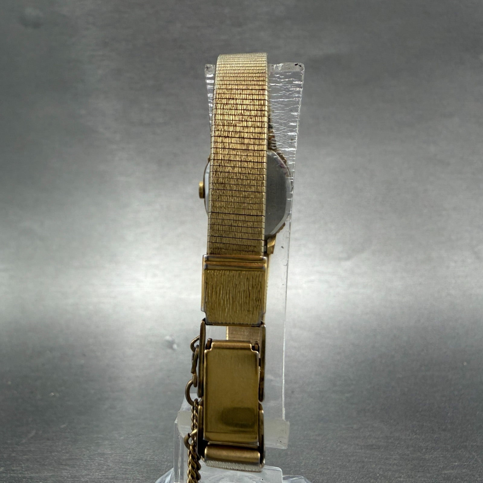 Seiko Watch Women 18mm Champagne Dial Gold Tone Square 2320-6710 New Battery7
