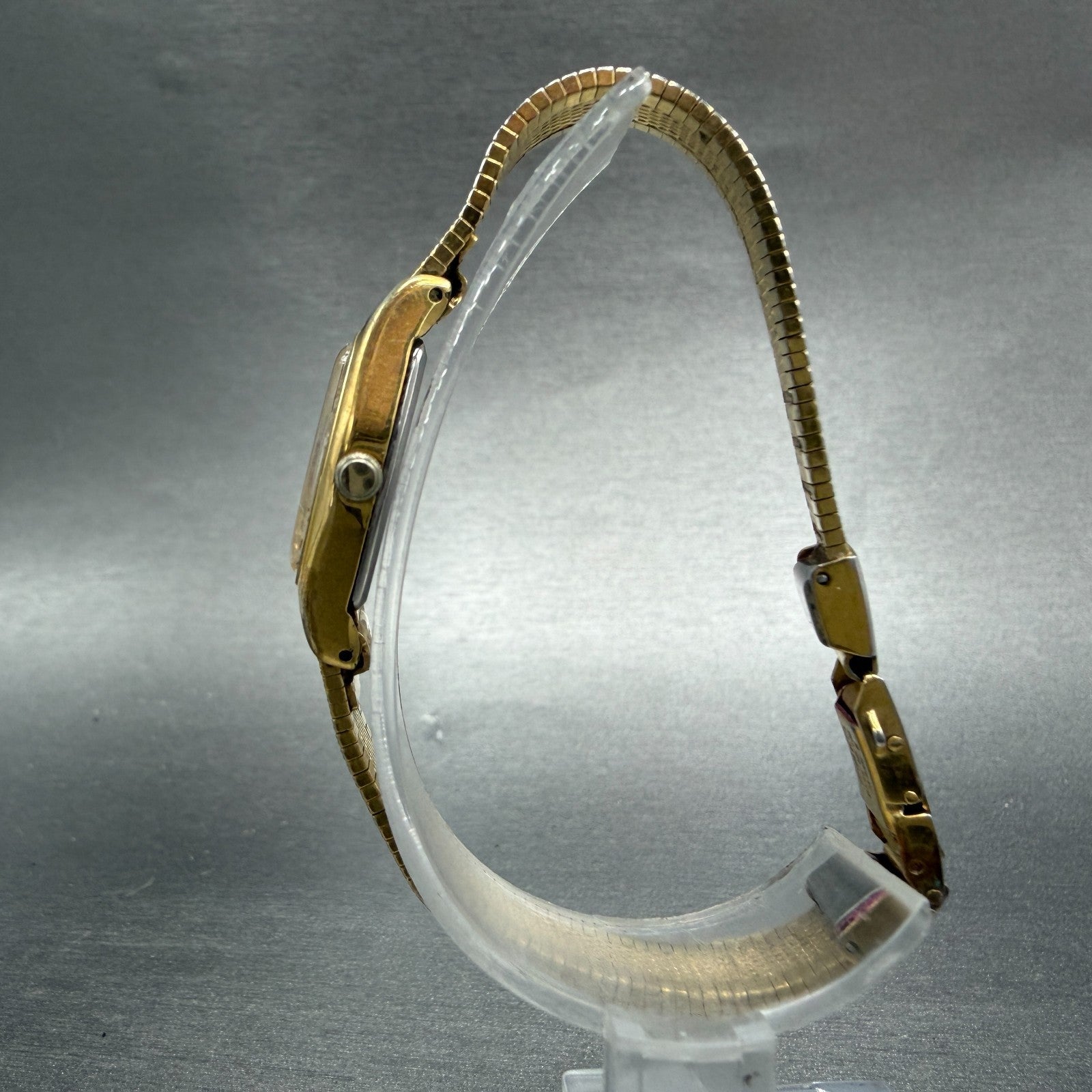 Seiko Watch Women 18mm Champagne Dial Gold Tone Hexagon 2c20-6440 New Battery6