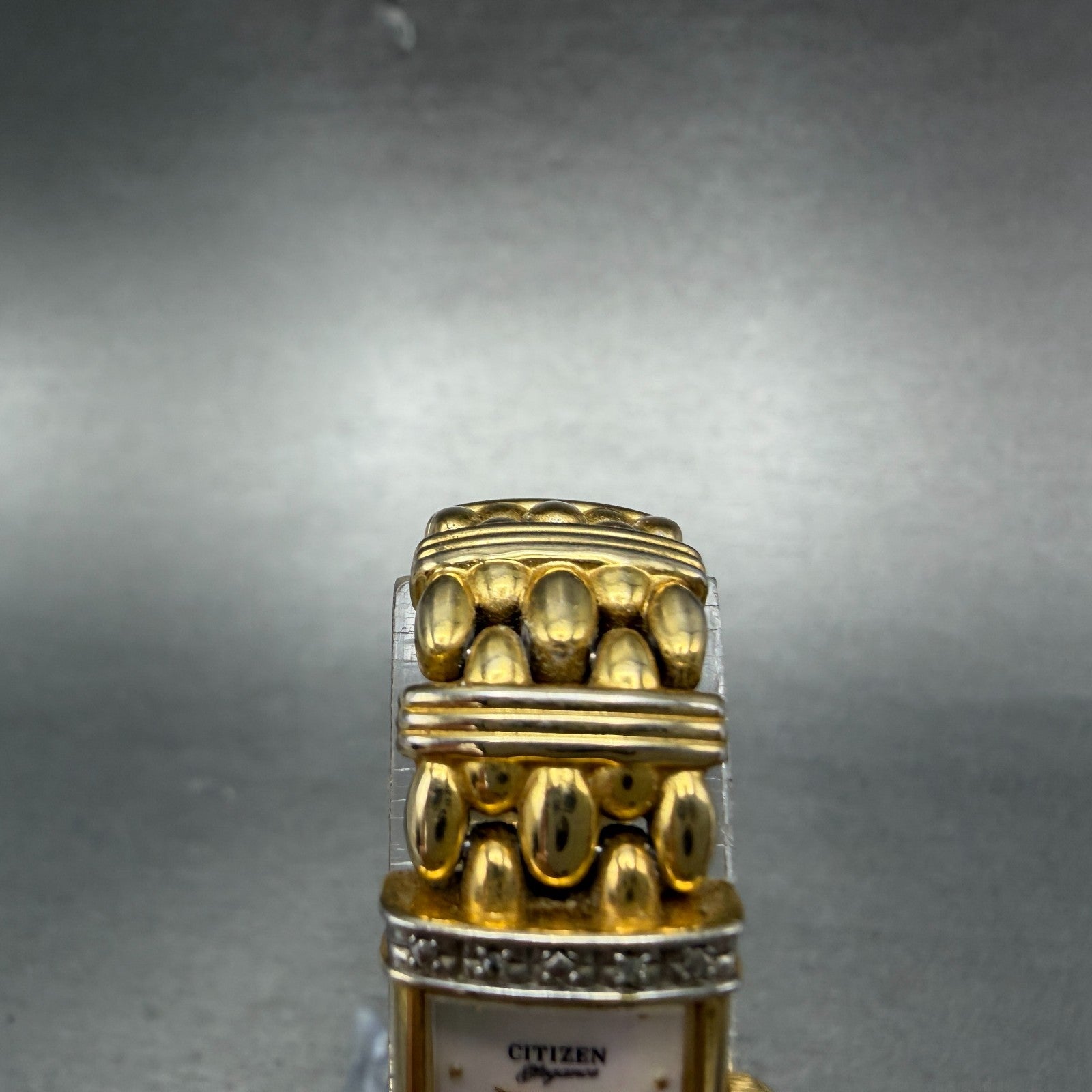 Citizen Elegance Tank Watch Women 13mm MOP Dial Gold Tone 5421-S64461 New Batt4