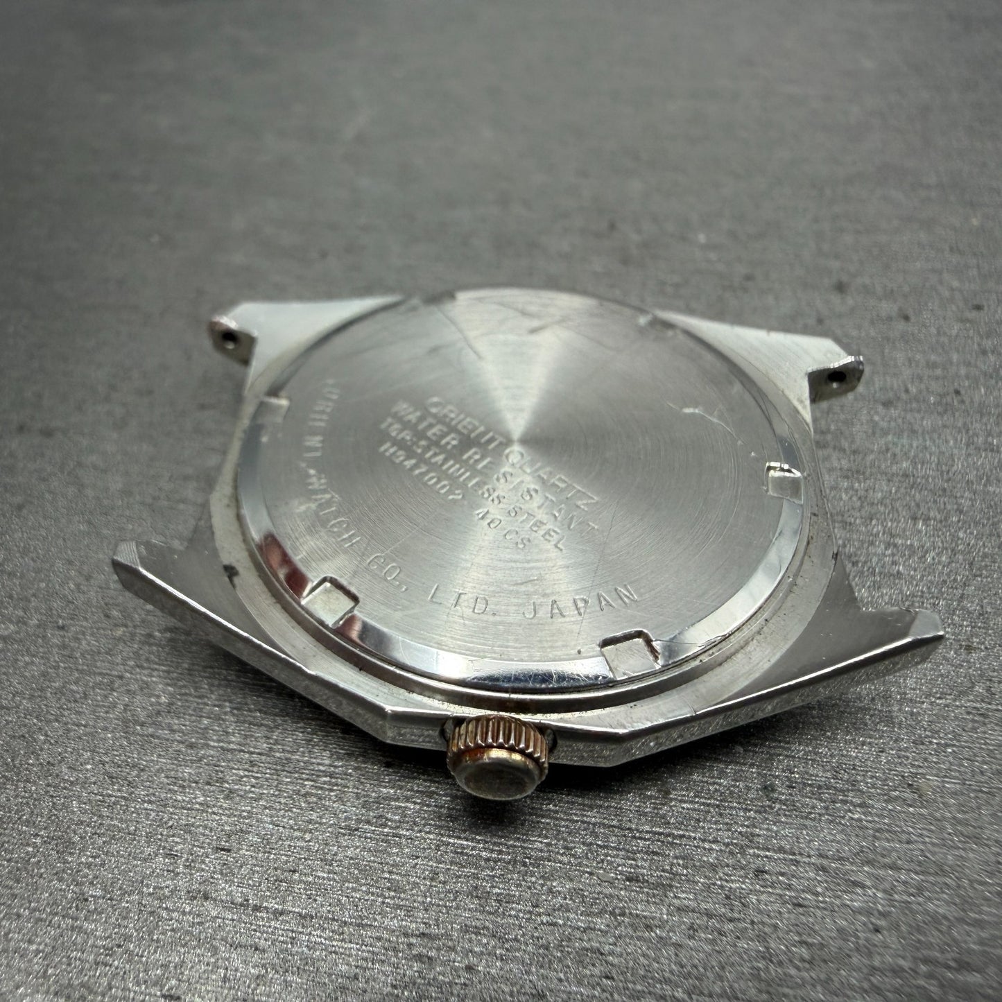 Orient Swimmer Watch Men 32mm Gold Dial Two Tone Date Octagon New Battery VTG10