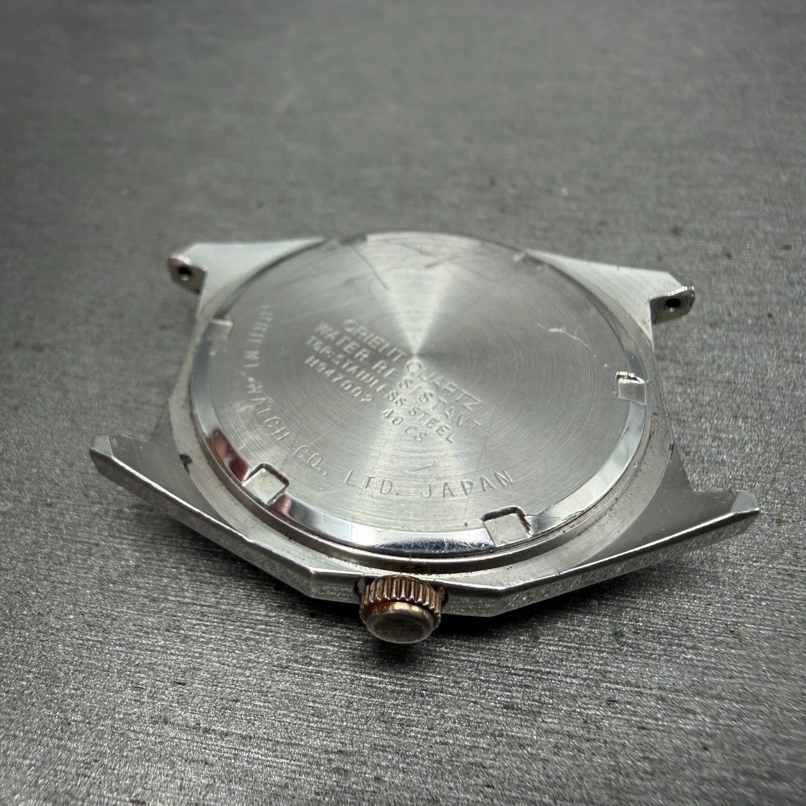 Orient Swimmer Watch Men 32mm Gold Dial Two Tone Date Octagon New Battery VTG10