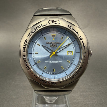 Ripcurl Dive Watch Men 40mm Blue Dial Steel Date Round  New Battery0