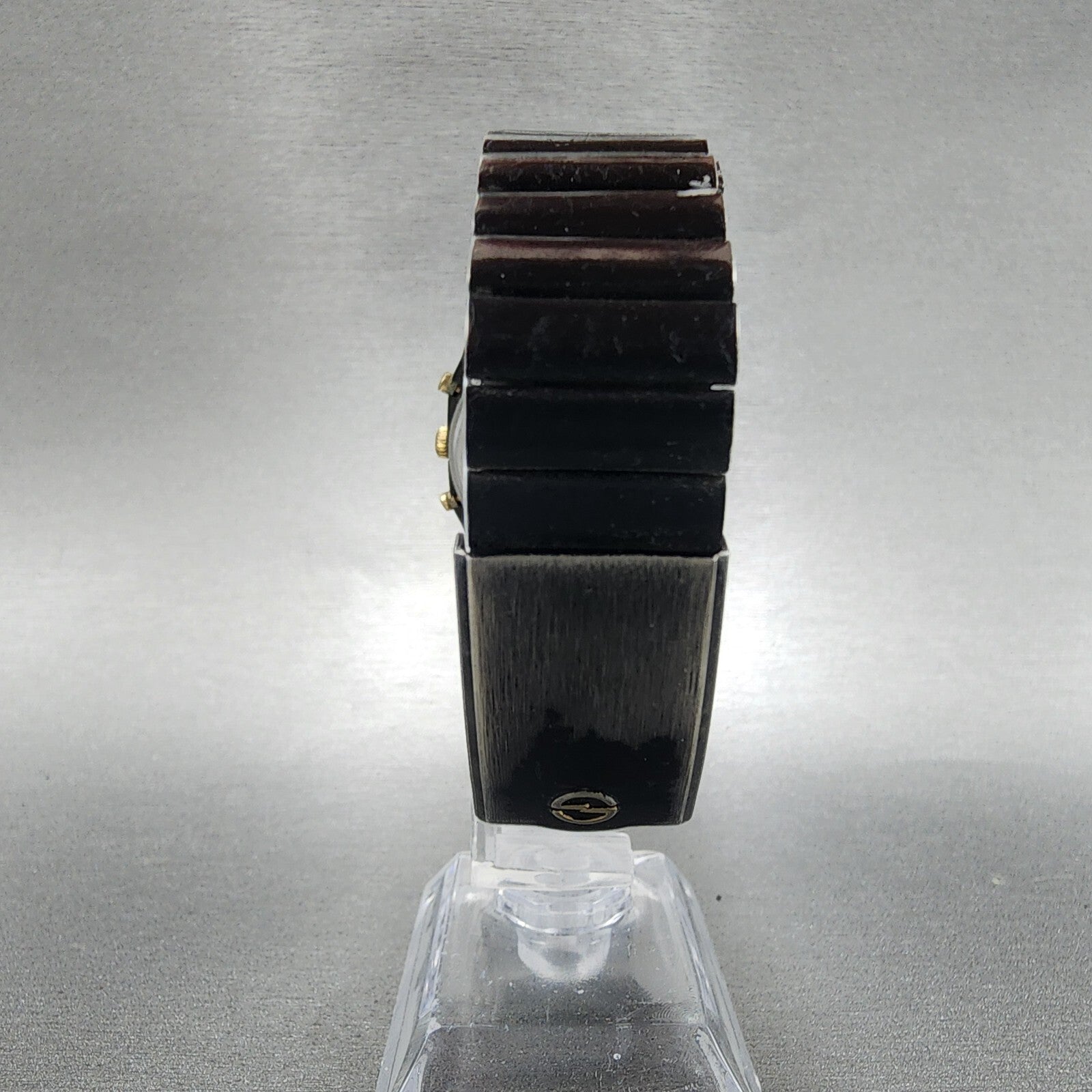 Seiko Watch Men 32mm Black Dial Black Tone Analog Digital H4615030 New Battery7