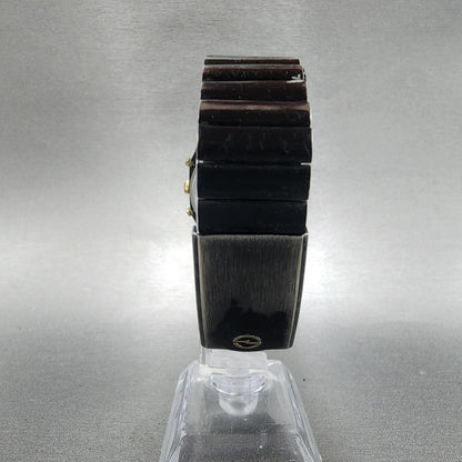 Seiko Watch Men 32mm Black Dial Black Tone Analog Digital H4615030 New Battery7