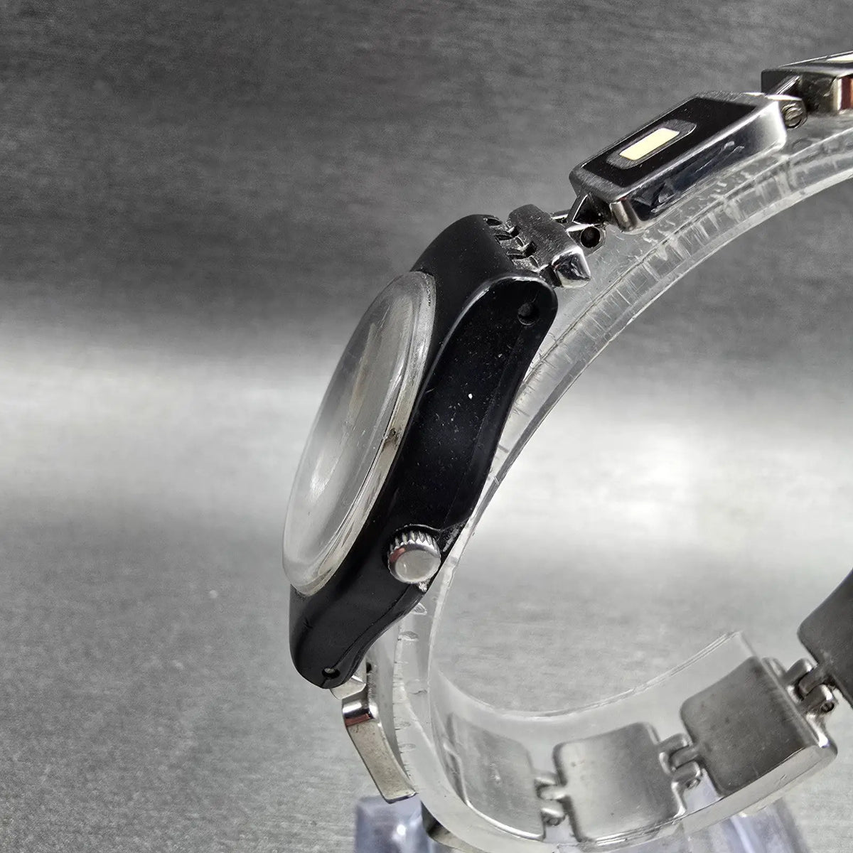 Swatch Chessboard Watch Women 25mm Silver Dial Black Case Round LB160 New Batt22
