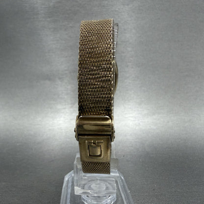 Bulova Accutron Watch Women 19mm Gold Dial Gold Filled Rectangle PARTS VTG8