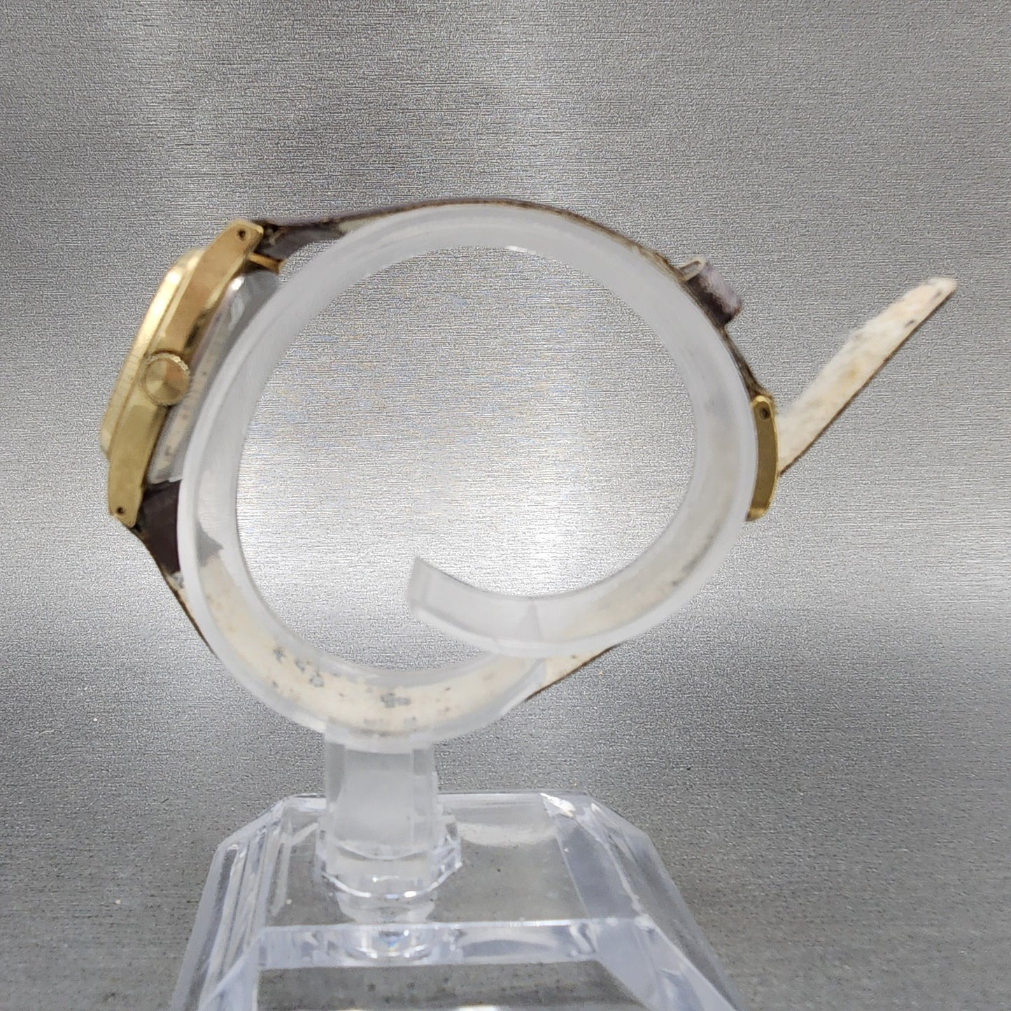 Seiko Socie Tank Watch Women 23mm Champagne Dial Gold Tone Manual 114500 Runs6