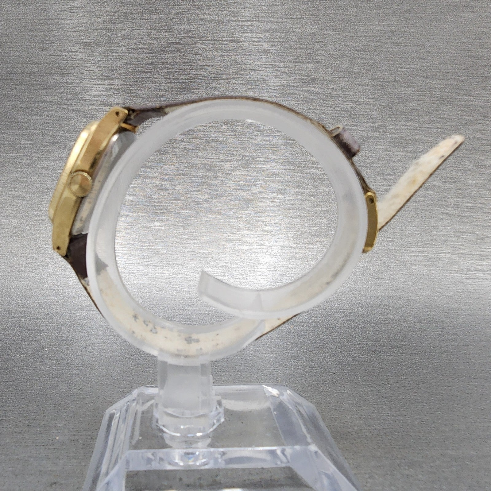 Seiko Socie Tank Watch Women 23mm Champagne Dial Gold Tone Manual 114500 Runs6