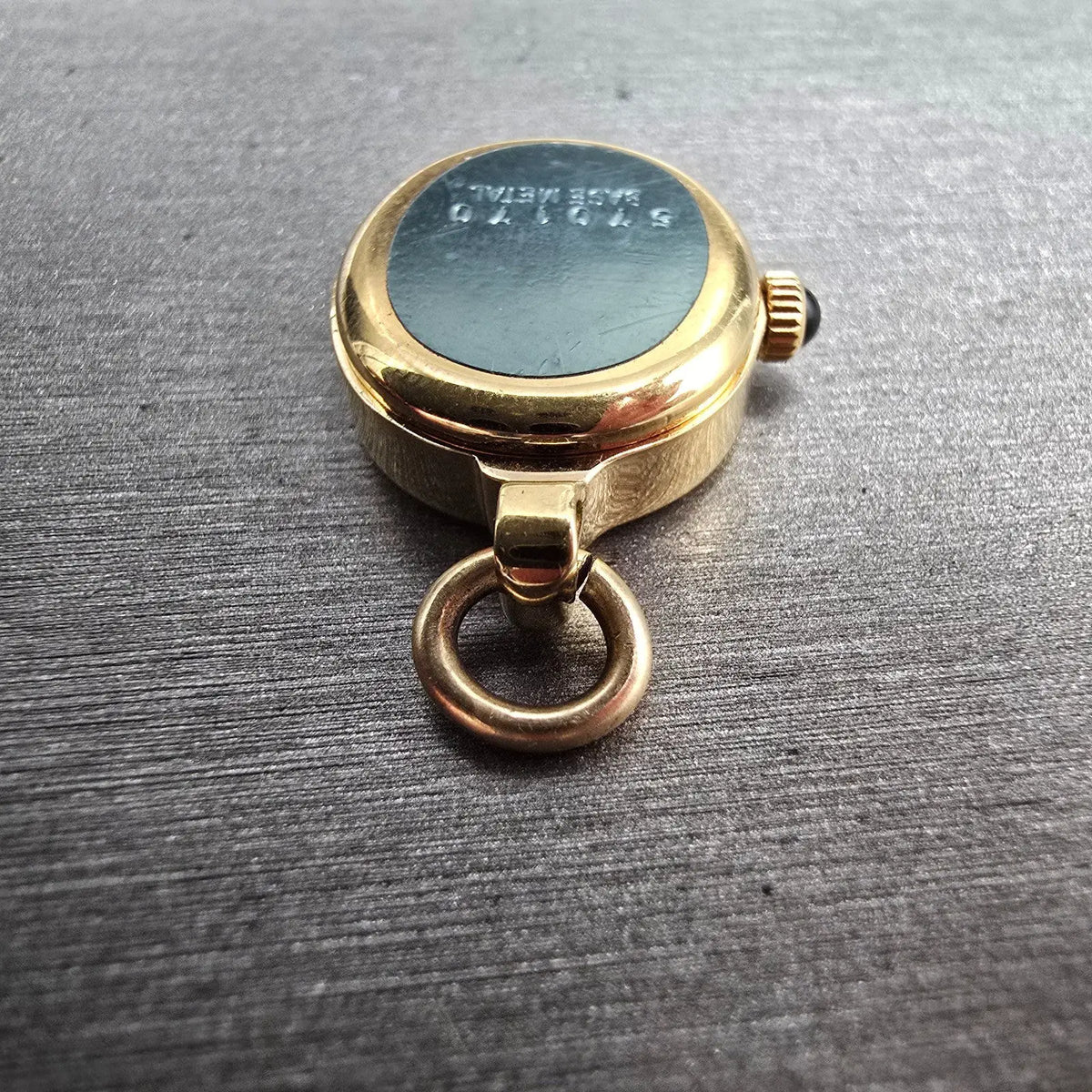 Seiko Pulsar Pendant Watch Women 16mm Black Dial Gold Tone Oval V232 New Battery10