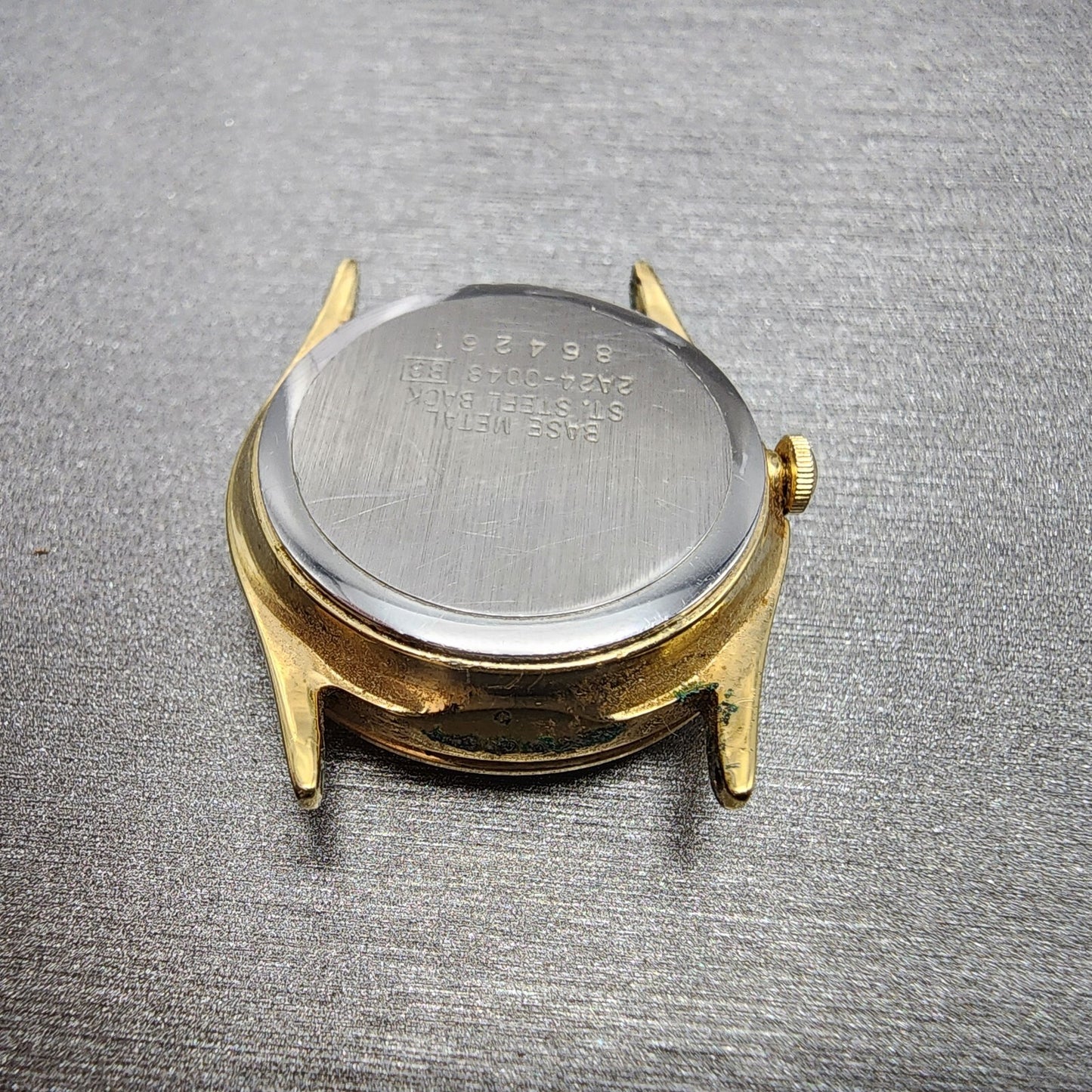 Seiko Moon Phase Watch Women 24mm White Dial Gold Tone Round 2A240048 PARTS10