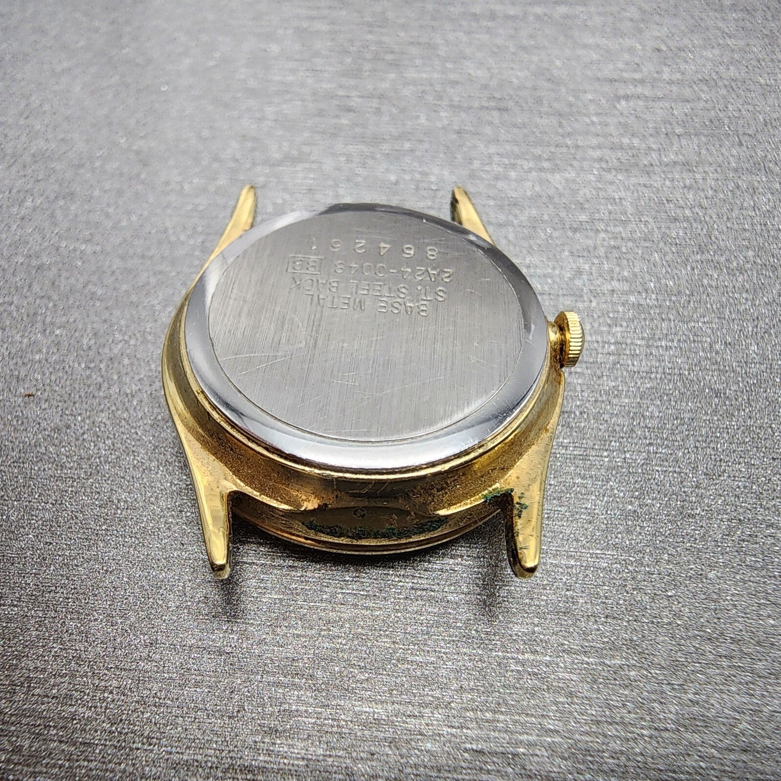 Seiko Moon Phase Watch Women 24mm White Dial Gold Tone Round 2A240048 PARTS10