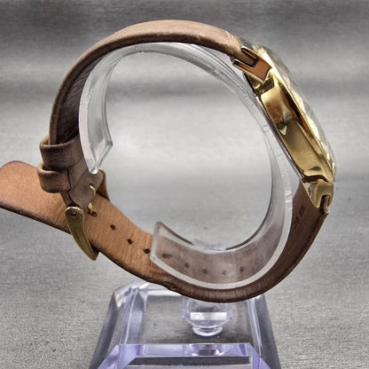 Skagen Watch Women 34mm MOP Dial Gold Tone Date Round SKW2166 New Battery8