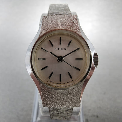Citizen Watch Women 19mm Silver Dial Silver Tone Manual 4-681584-S Runs