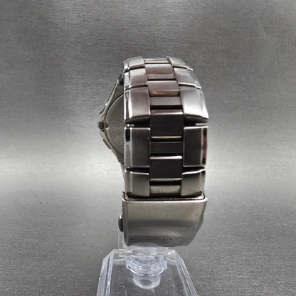 Citizen Eco-Drive Attesa Watch Men 38mm Black Dial Titanium Atomic Date PARTS!!!8