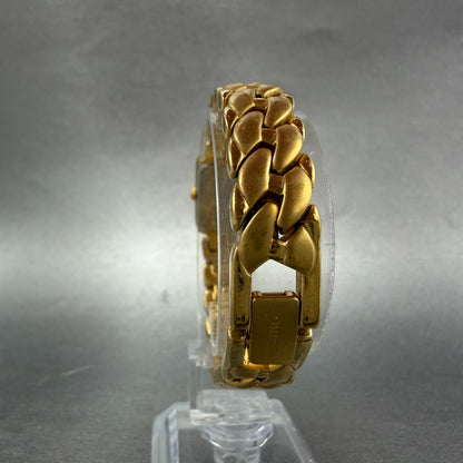 Seiko Tank Watch Women 15mm MOP Dial Gold Tone Rectangle 1F20-0AC0 New Battery7